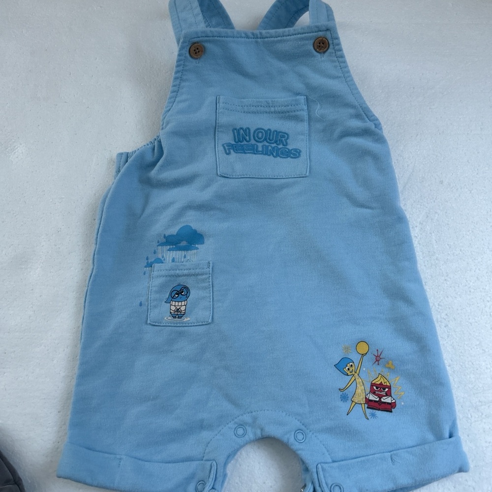Disney Pixar Inside Out "In Our Feelings" toddler overall shorts
